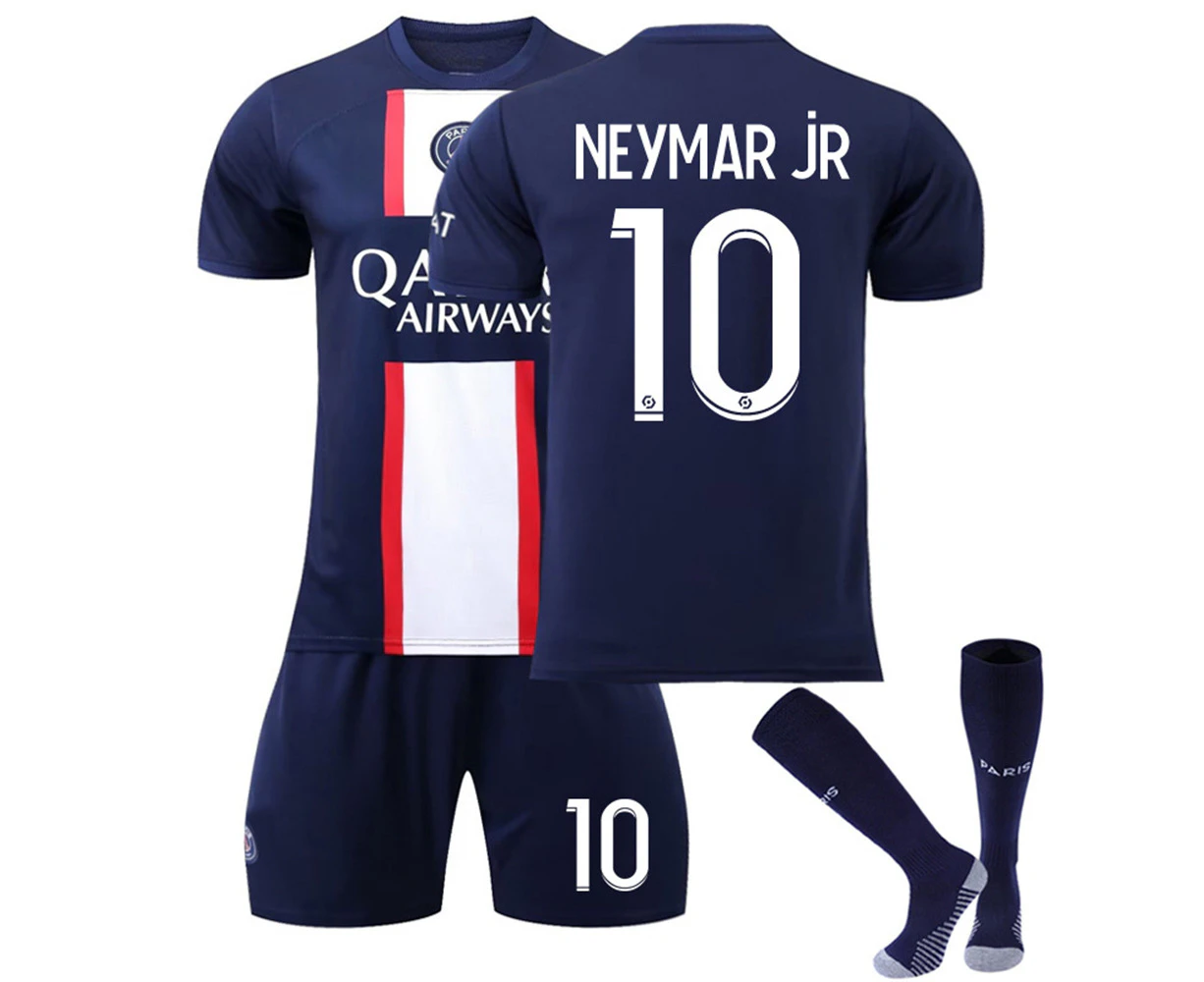 Kids Boys Athletic Soccer Training Set Top Shorts Socks Sportswear Outfit Tracksuit - No.10