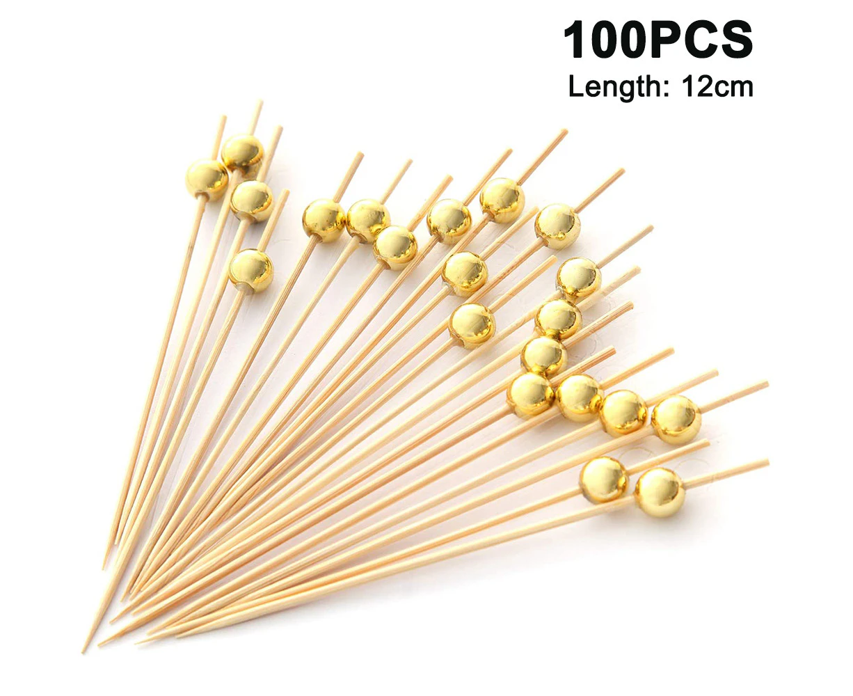 Cocktail Picks 100 Count 12Cm Handmade Sticks Wooden Toothpicks Cocktail Sticks Party Supplies