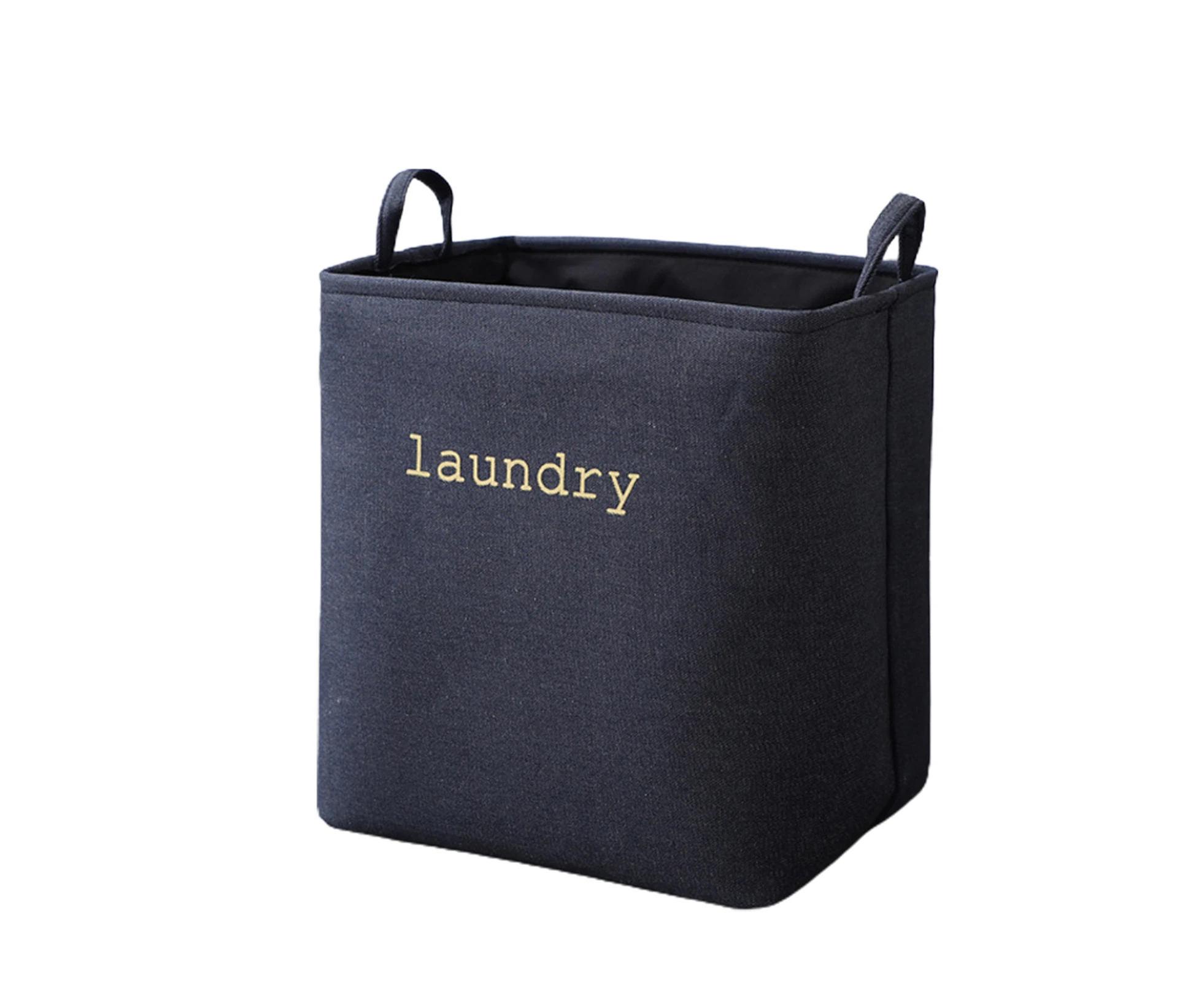 Laundry Hamper Bag Large Capacity Saving Space Demin Washing Storage Foldable Clothes Basket for Bedroom-Demin - Demin