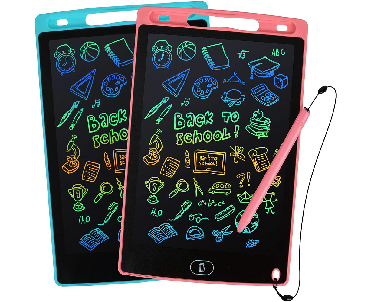 Lcd Writing Board, 2 Packs Of 10 Inch Color Graffiti Board, Children'S Drawing Board, Erasable Electronic Drawing Board