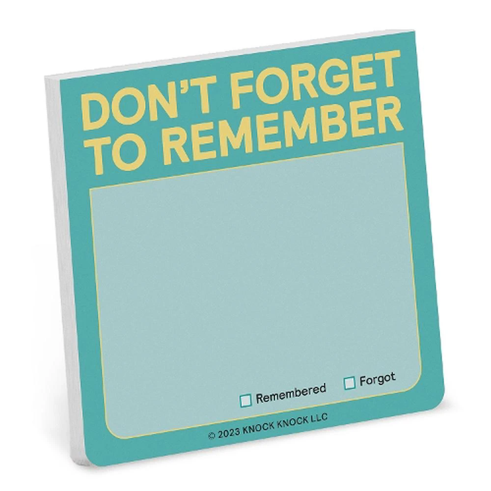 Knock Knock Don't Forget to Remember Sticky Note (Pastel)