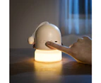 Kids Night Light Clock and Projector - USB Rechargeable - Beige