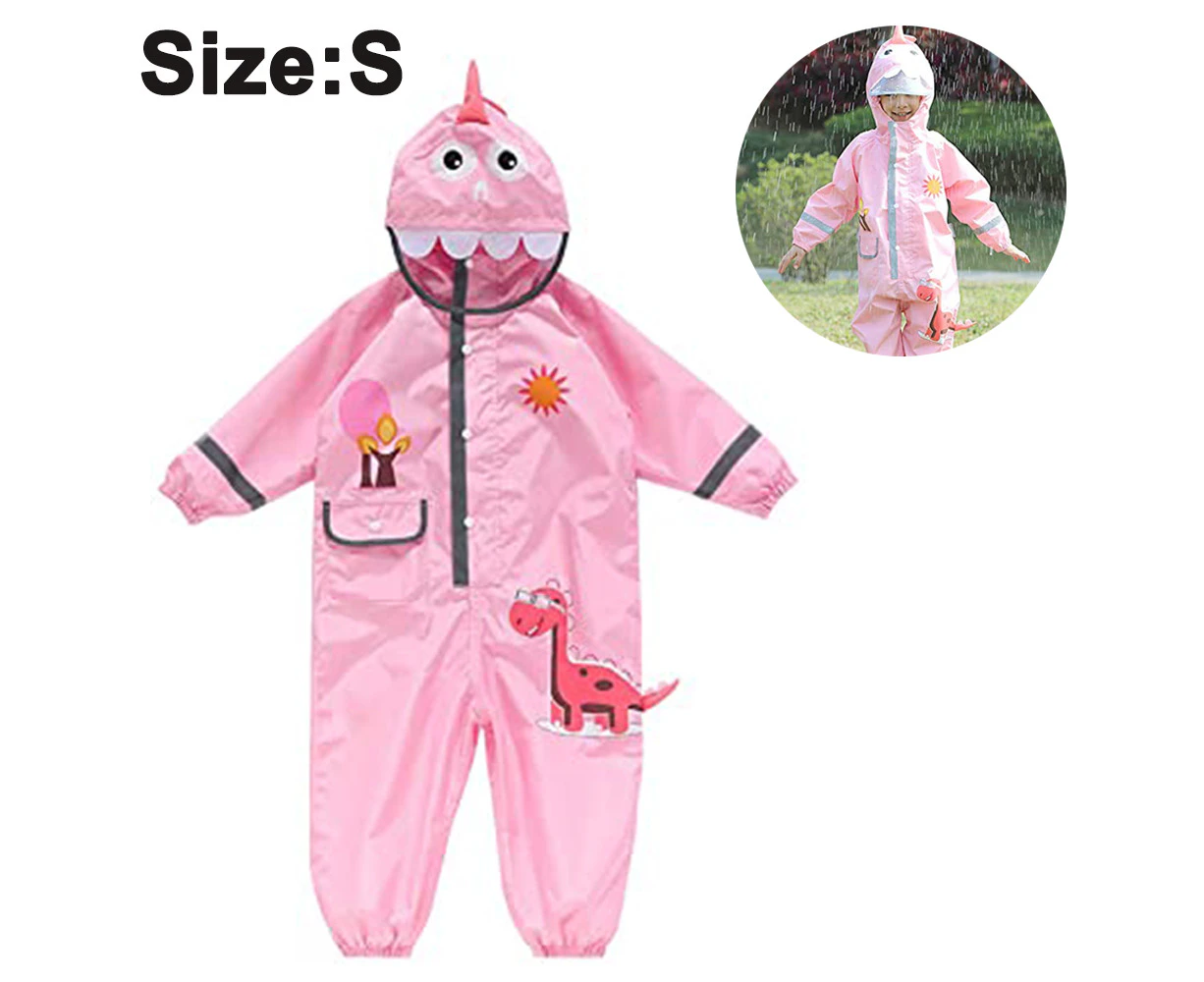 Kids Rain Suit,Dinosaur Toddler Raincoat Wear Coverall Jacket Baby Outfit