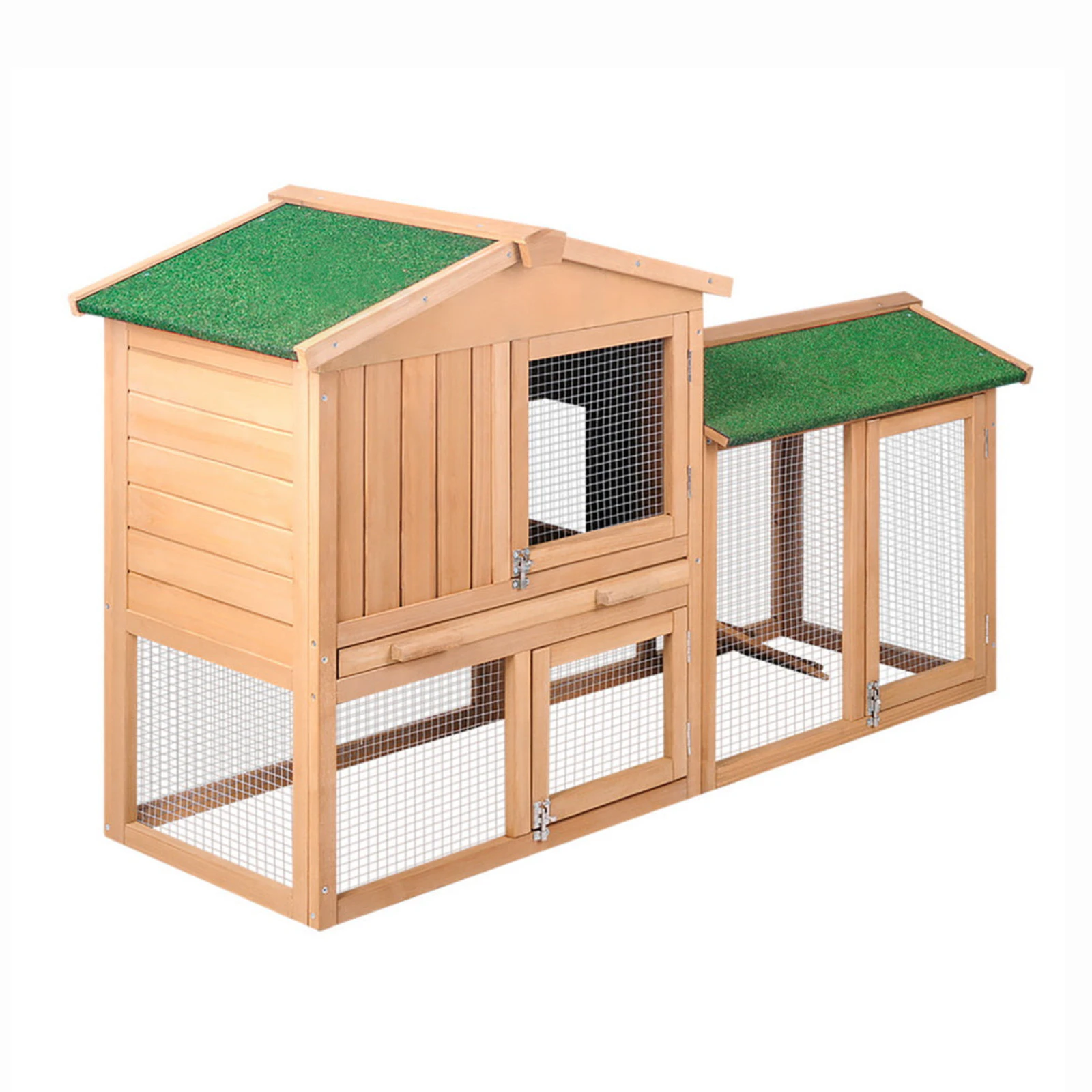 TOPET Wooden Chicken Coop Rabbit Hutch Large House Run Outdoor Farm Pet Cage