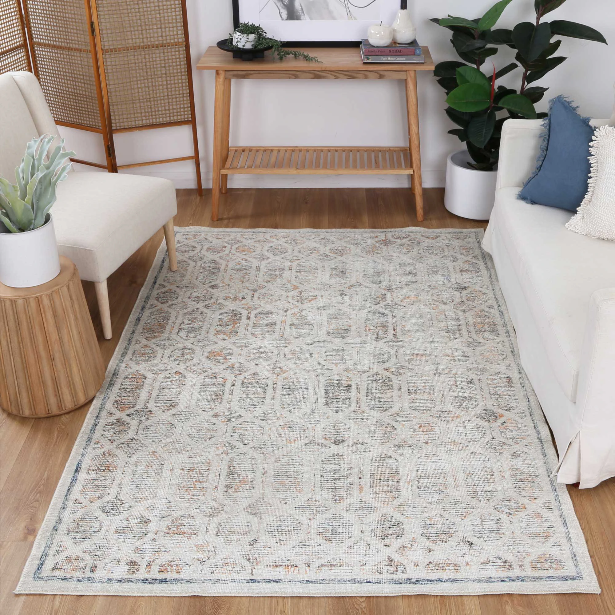 The Rug Collective - Chantilly Lace Multi Machine Washable Area Rug - Pet & Kid Friendly