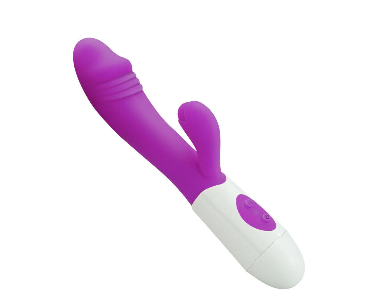 Multi Speed G Spot Dildo Vibrator Vaginal Anal Clit Female Wand Sex Toy Purple