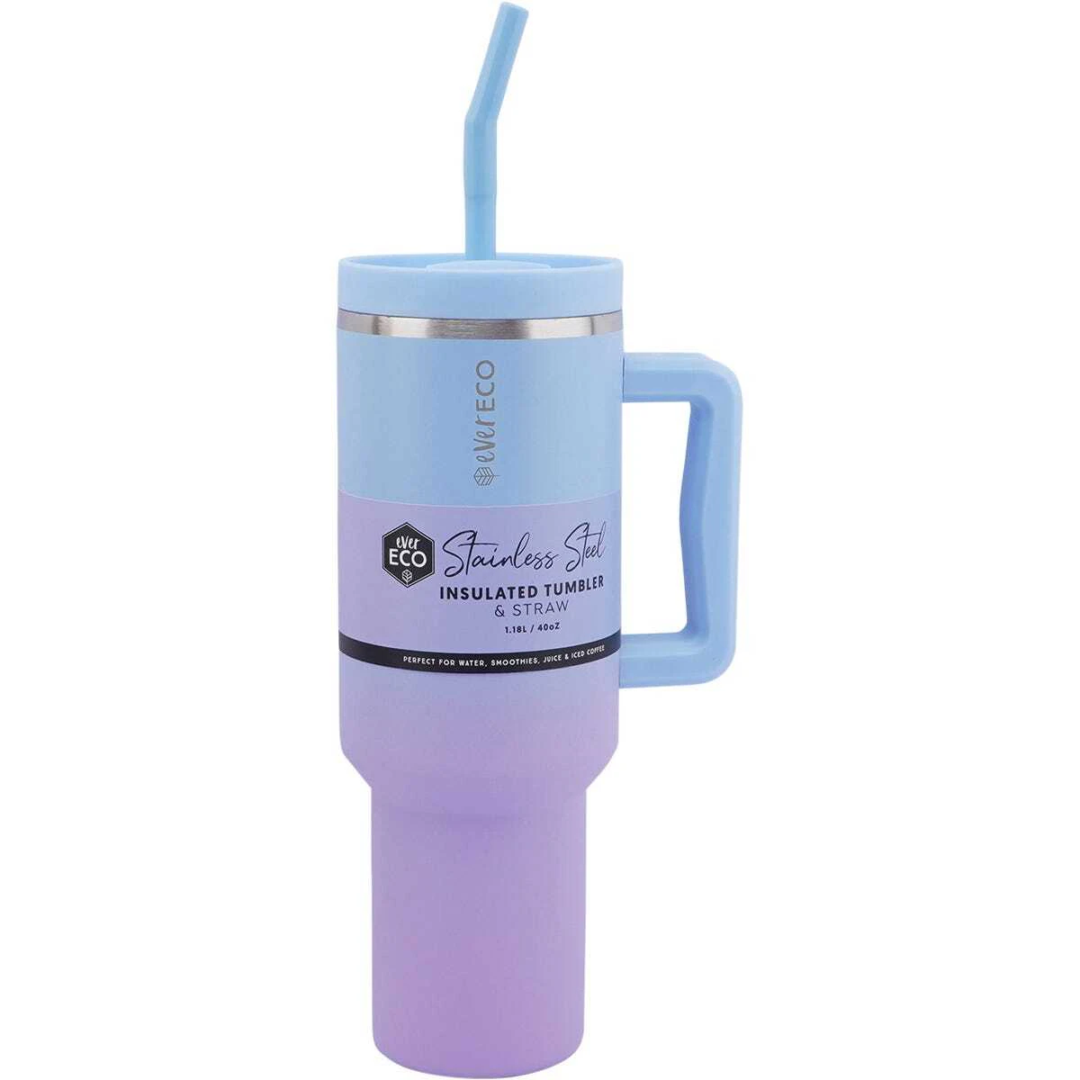 Insulated Stainless Steel Tumbler & Straw - Balance 1.18L