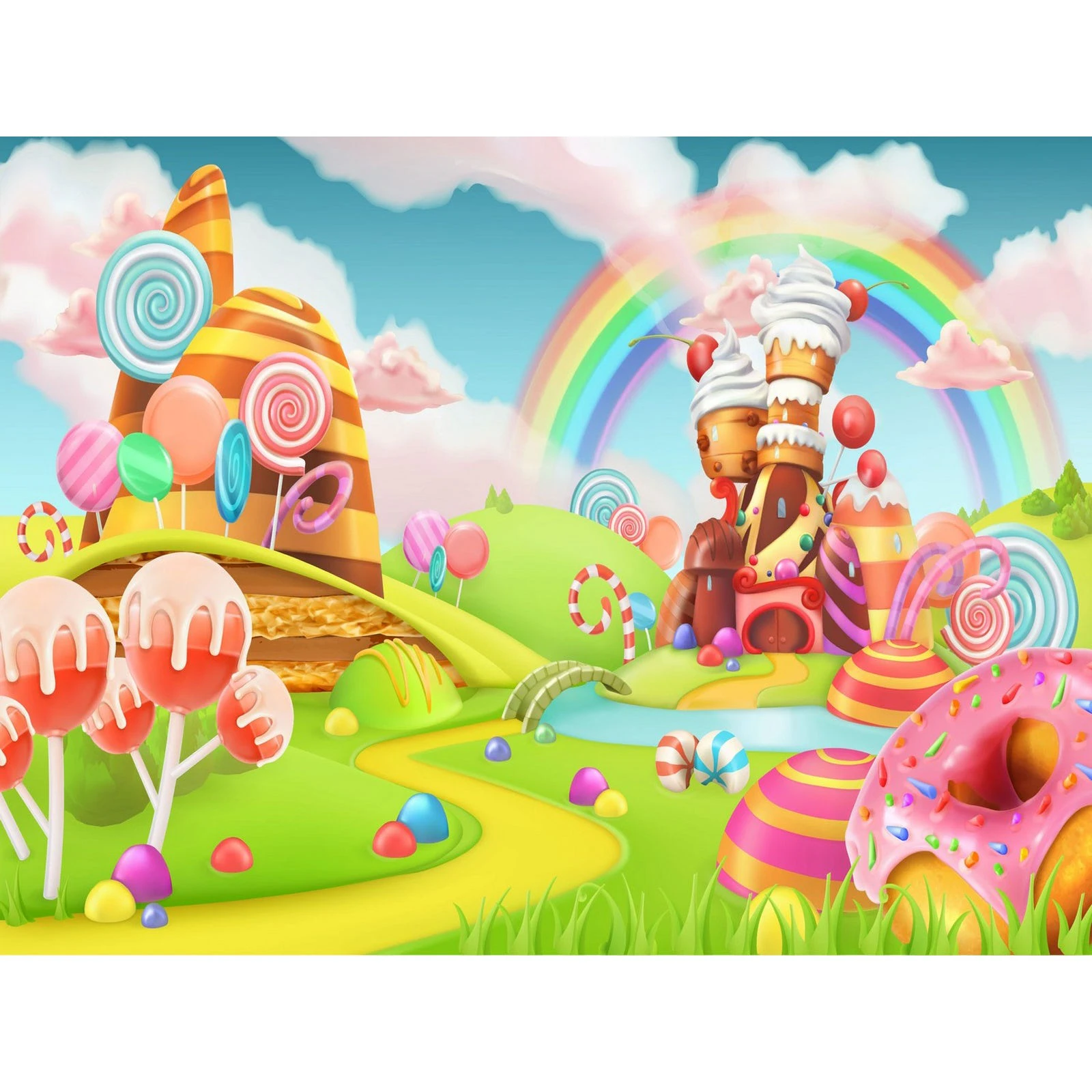 Candy Land Fabric Backdrop