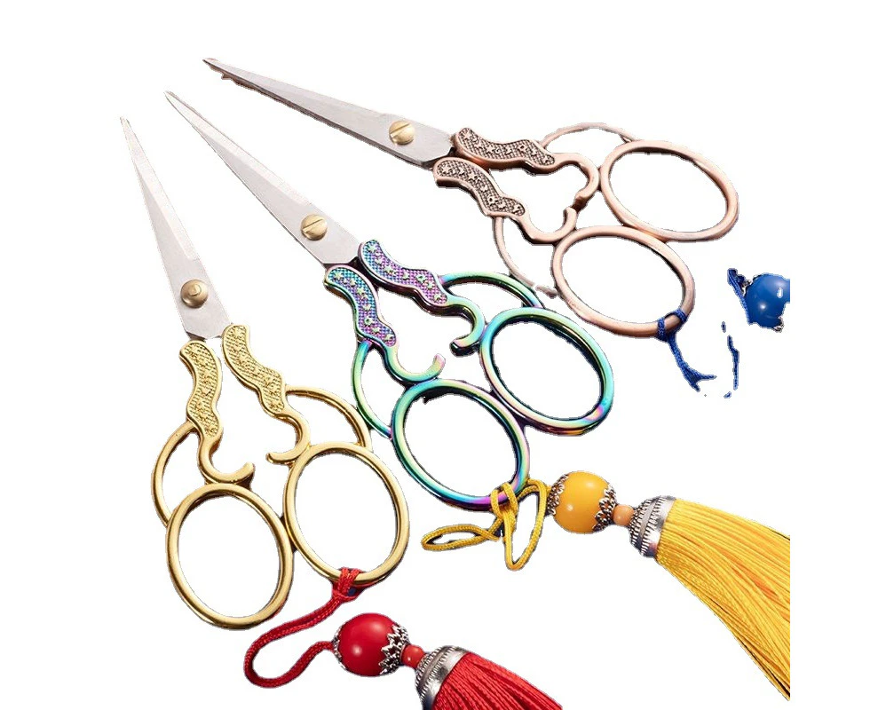 Rainbow Embroidery Scissors - Stainless Steel Sharp Sewing Shears for DIY Craft, Art Work, Needlework - 3Pack