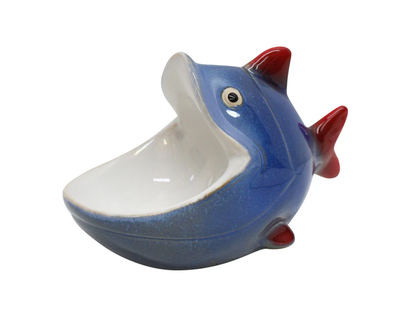 Ceramic 22cm Fish Soap Bar Dish Shower/Bathroom Holder Tray/Rack Plate Blue