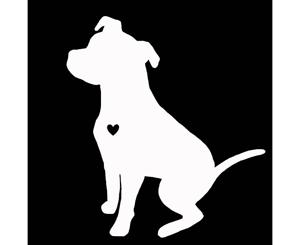 Cute Pit Bull Dog Reflective Car Vehicle Body Window Decals Sticker Decoration-White