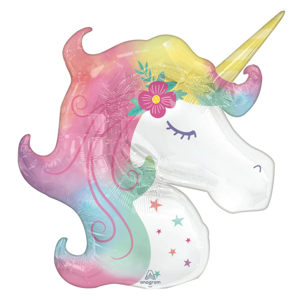 Enchanted Unicorn Head SuperShape Foil Balloon