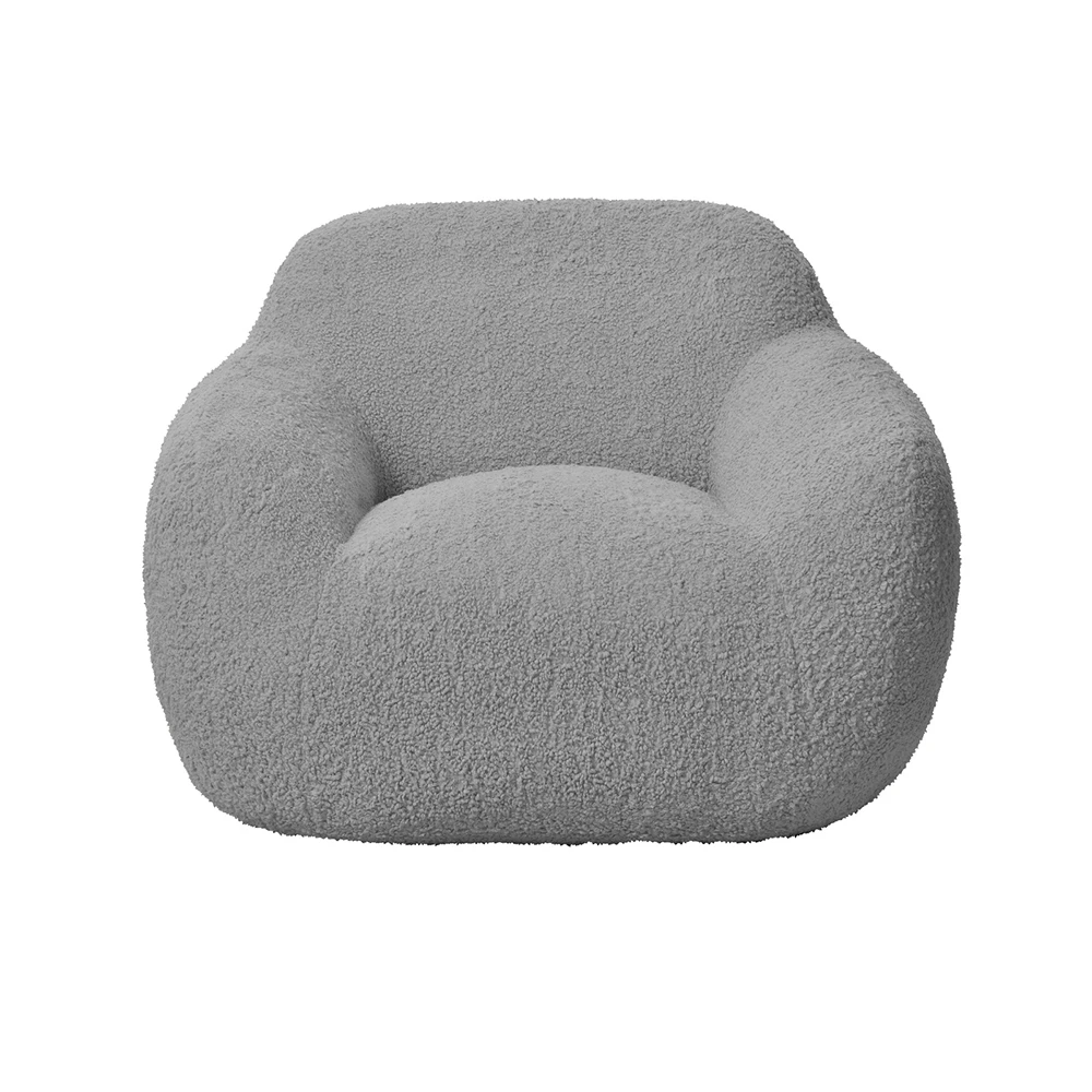 I Am Fake Cozy Lounge/Living Room Boucle Chair Home Decor Medium Grey