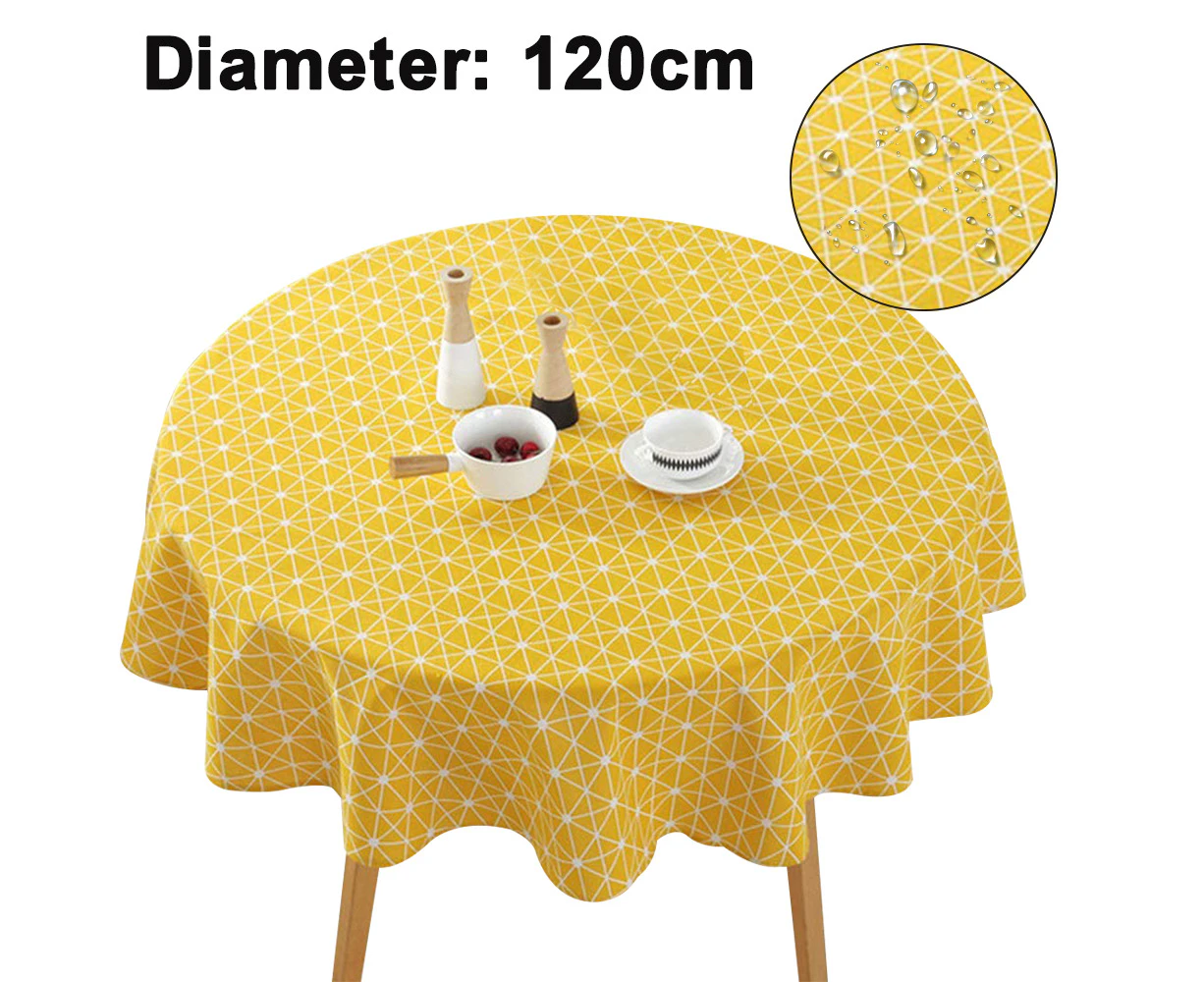 Round shape Tablecloth Wrinkle Free Anti-Fading Tablecloths Outdoor Table Cover for Kitchen Dining Party Holiday Christmas Buffet