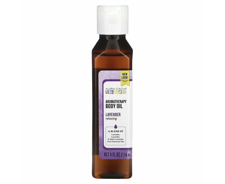 Aromatherapy Body Oil, Relaxing Lavender, 4 fl oz (118 ml)