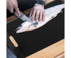 Portable Fish Fillet Mat Non-Slip Fish Cleaning Cutting Mat with Handle
