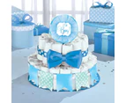 Baby Shower Boy Blue Deluxe Diaper Cake Kit