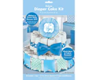 Baby Shower Boy Blue Deluxe Diaper Cake Kit