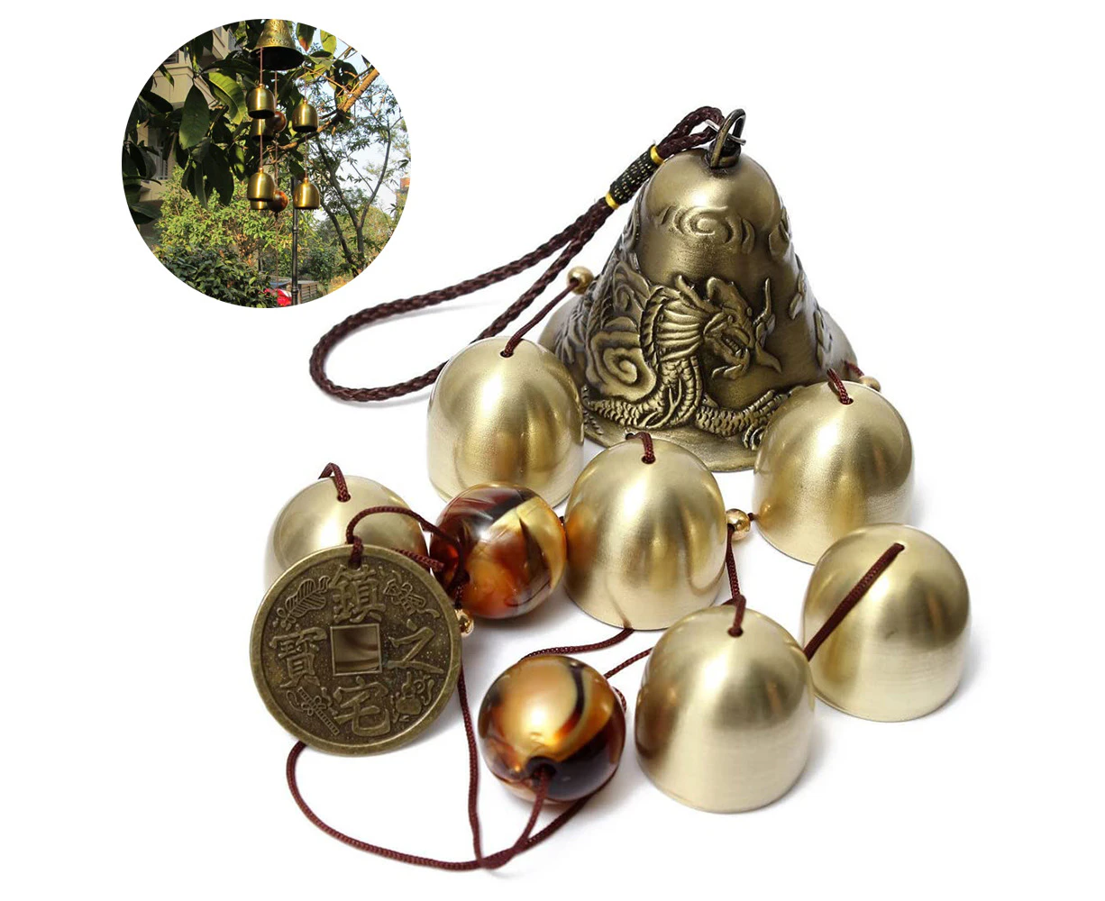 Lucky Wind Chimes Feng Shui Bell for Good Luck Home Garden Patio Hanging Decoration Gift - Style 1