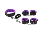 11Pcs Sex Toys Kit BDSM Bondage Whip Handcuffs Butt Plug Sexy Adult Game Tools-Black