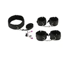 11Pcs Sex Toys Kit BDSM Bondage Whip Handcuffs Butt Plug Sexy Adult Game Tools-Black