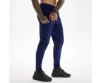 Bonivenshion Men's Sports Joggers Pants Casual Slim Fiti Tapered Workout Pants Training Sweatpants with Zipper Pocket for Men-Navy