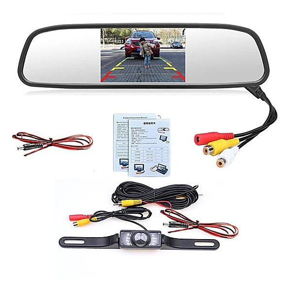 120 Degrees Camera Mirror Car Rear View Reverse Night Vision Parking System Kit