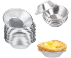 25 Pieces Mini Tart Pan, Egg Tart Molds Aluminum Cupcake Cake Mold, Pie Tins Cupcake Pudding Mould Baking Cups