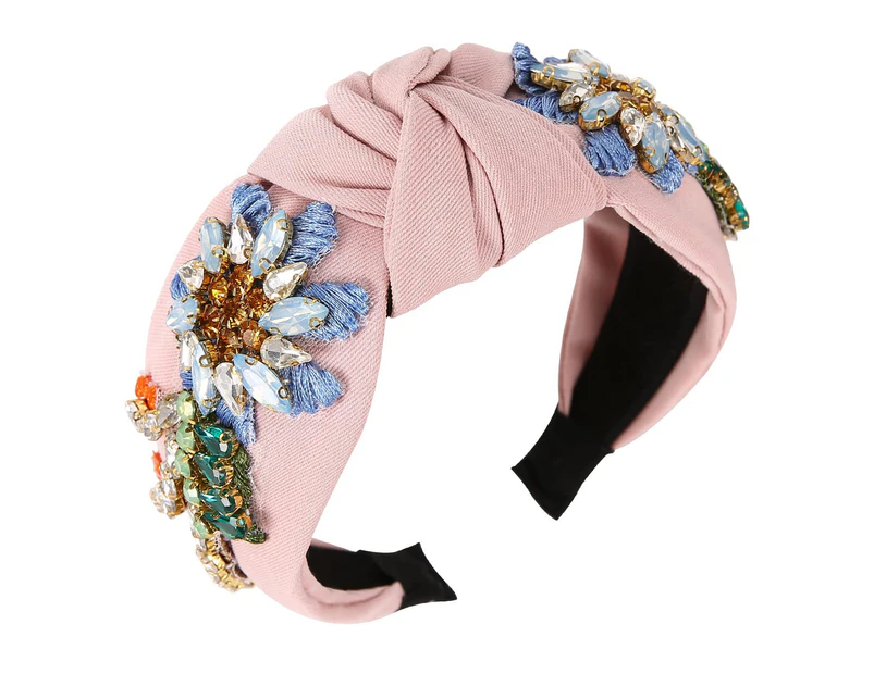 Baroque Rhinestone Crystal Headbands for Women Embroidered Hair Band Exquisite Hairband Women's Hair Accessories Hair Hoop