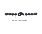Couple Bracelets Exquisite Fine Workmanship Chinese Style Tai Chi Adjustable Unisex Bracelets for Dating-Black