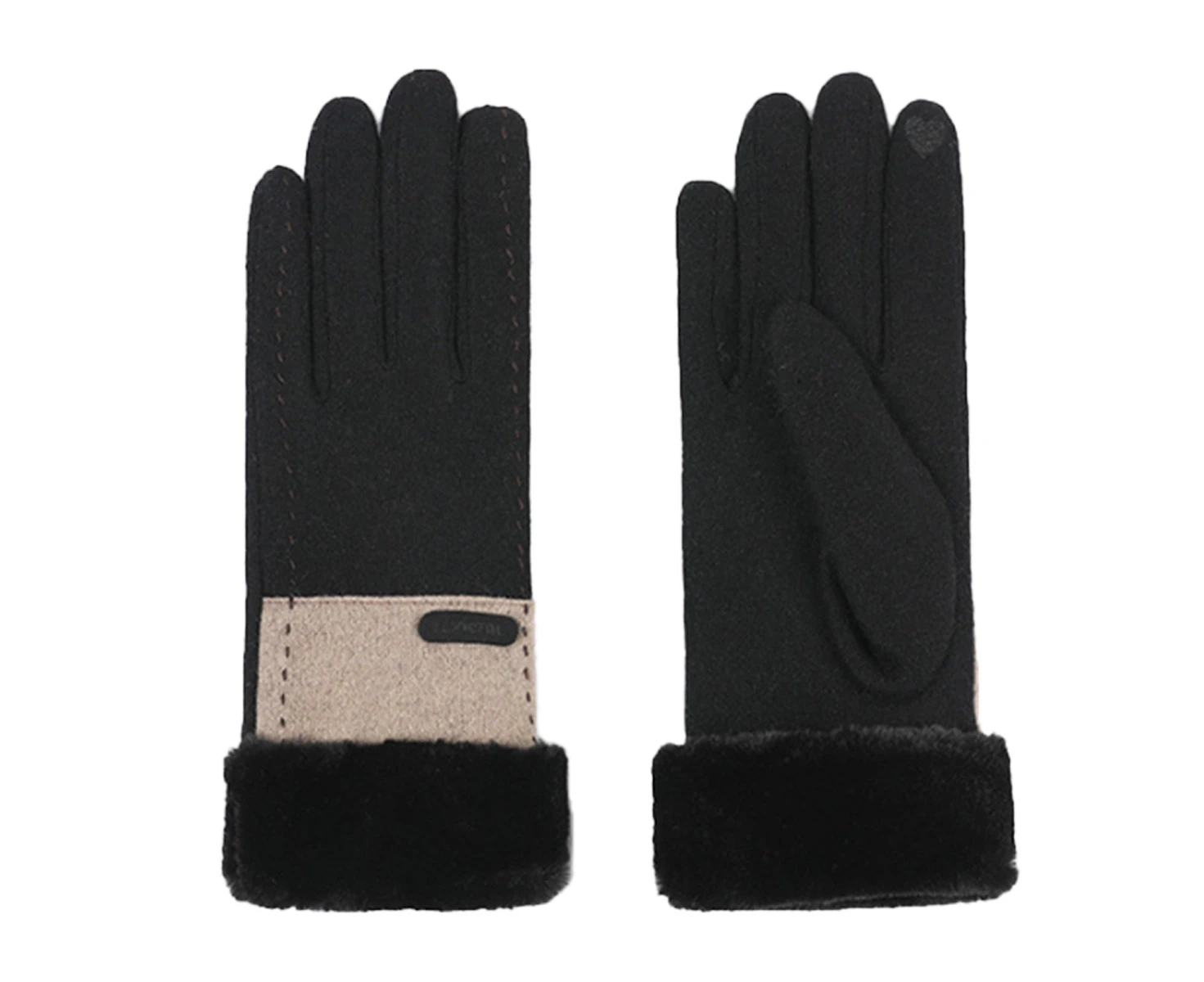 Winter Gloves for Women Cold Weather Warm Ladies Girls Ski Snow Gloves Touch Screen Texting Gloves,black