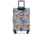 3pc Disney Mickey Mouse Soft Trolley 4-Wheeled Suitcase Travel Luggage Set