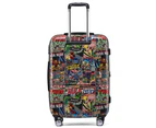 3pc Marvel Comic Retro Kids/Childrens 4-Wheeled Suitcase Travel Luggage Set