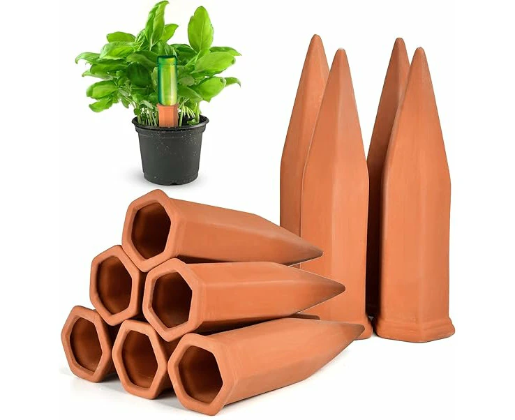 10Pcs Plant Self Watering Spikes,Automatic Terracotta Plant Watering Stakes For Vacations,Wine Bottle Stakes For Plant Self Irrigation,Plant Self Watering