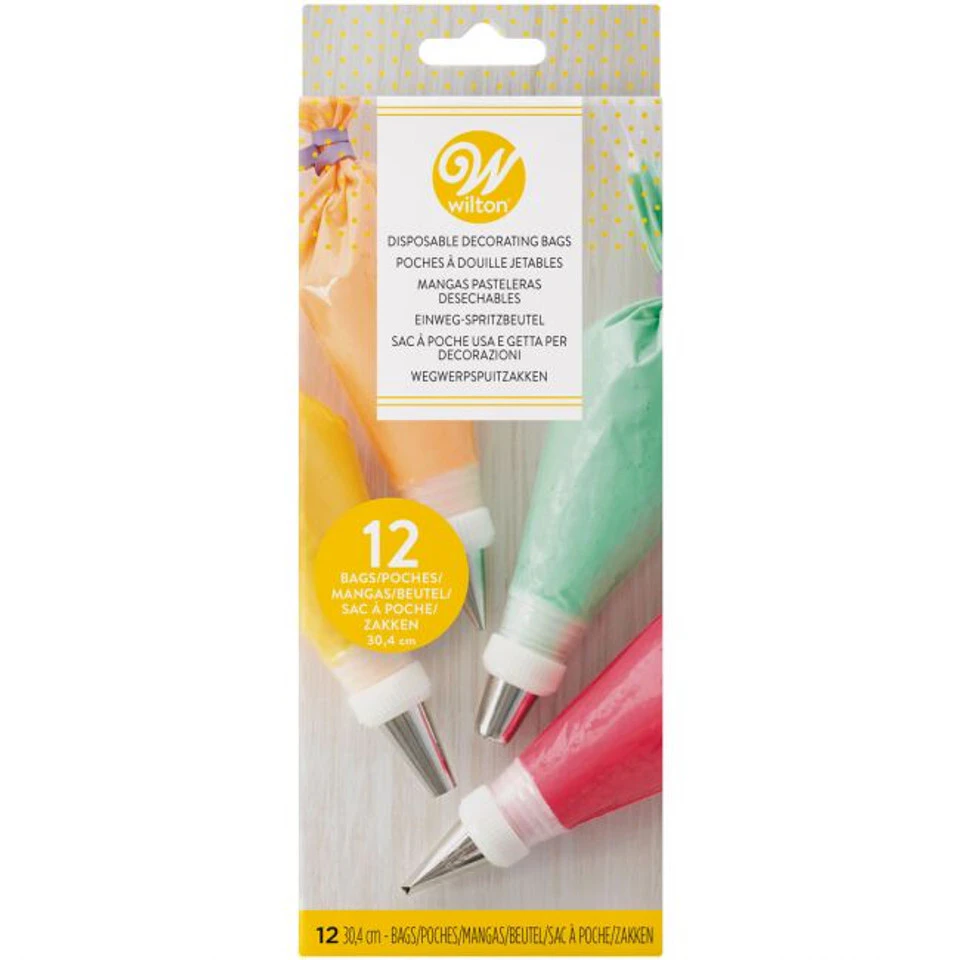 Cake Decorating Disposable Icing Piping Bags 12 Pack (12 inch/ 30cm)