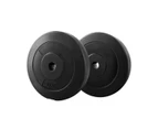 2Pcs Barbell Weight Plates 10Kg Black