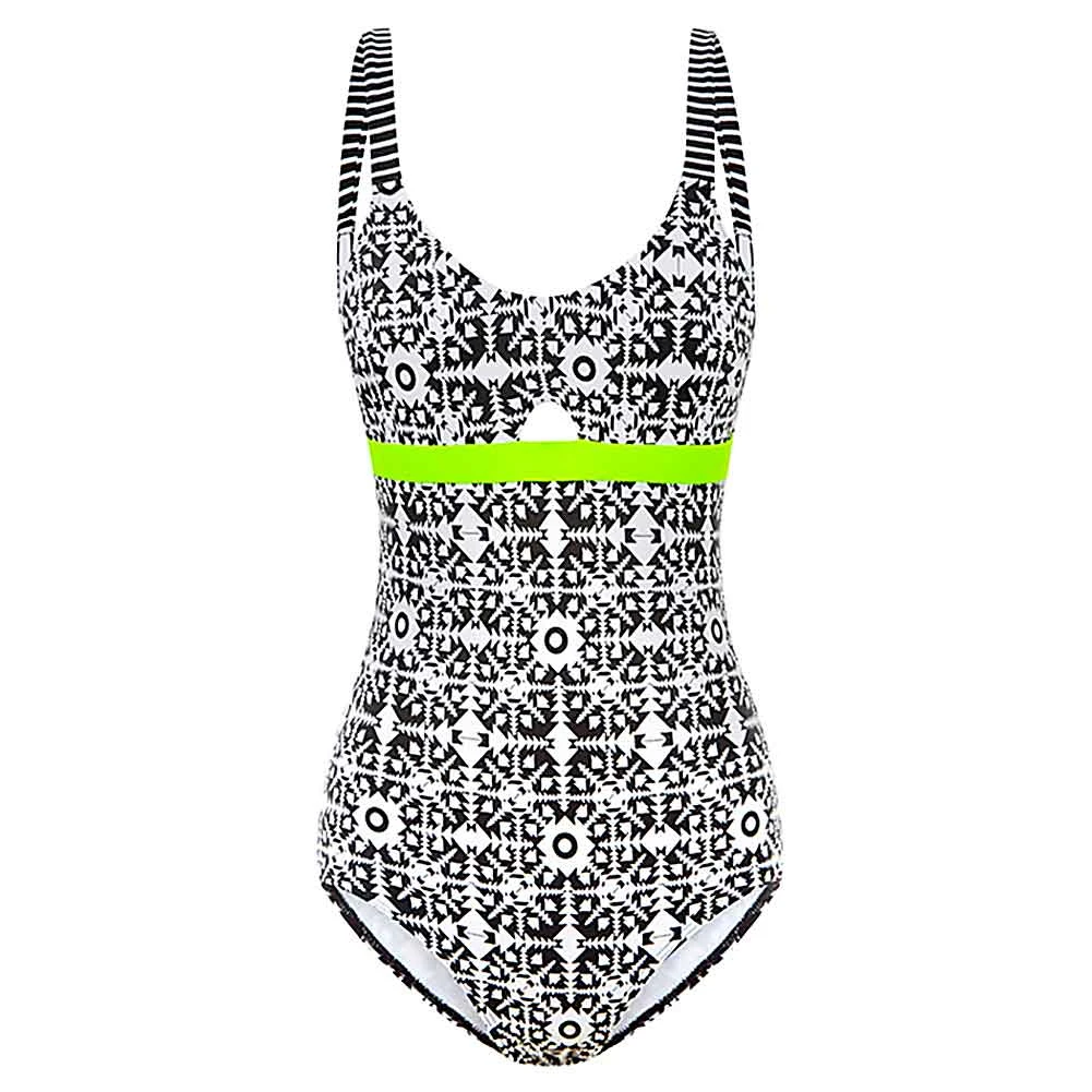 Heaven Splice Performance Swim One Piece H071710 White/Black