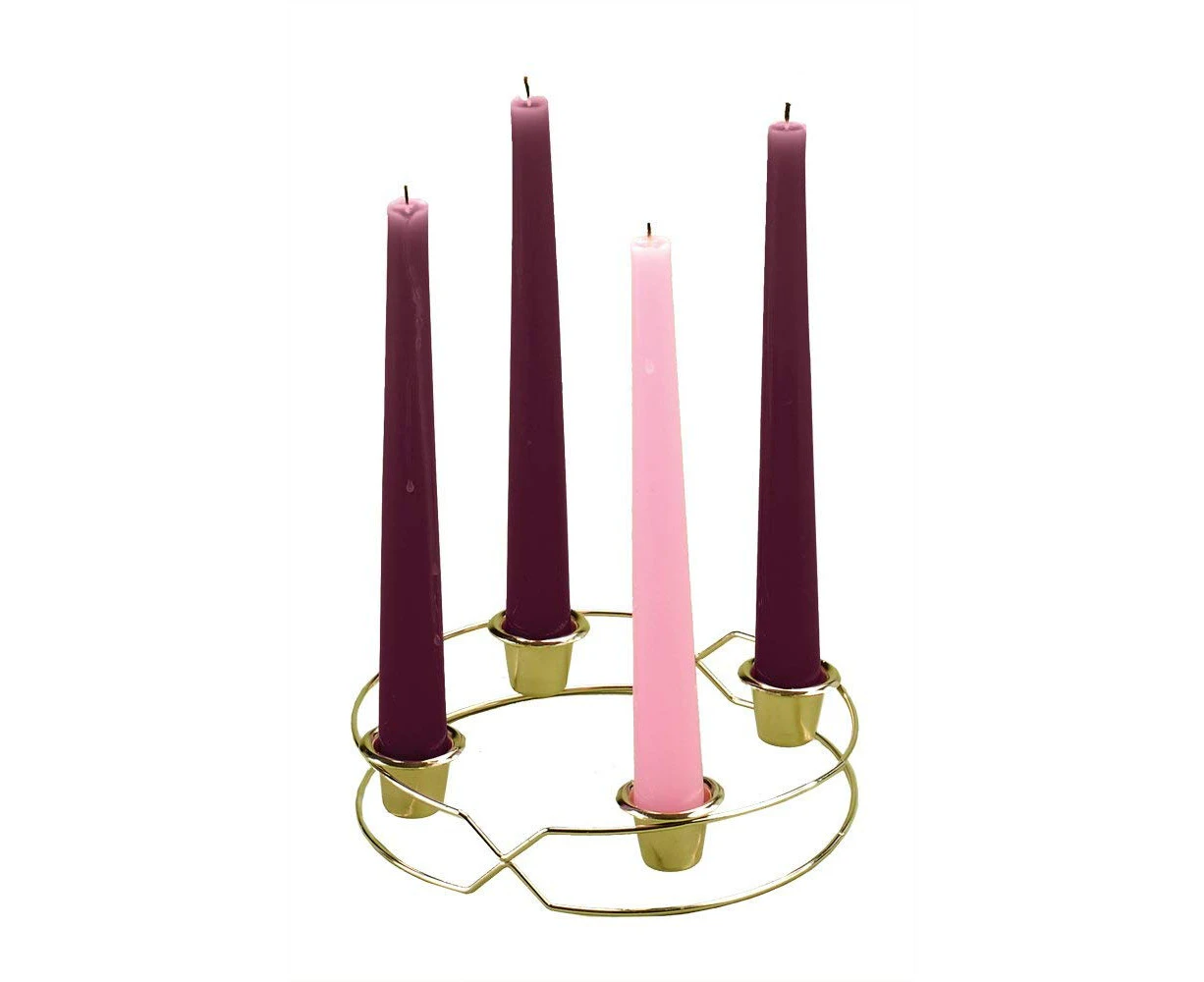 Metal Christmas Advent Wreath Candleholder With Candles 66644 New