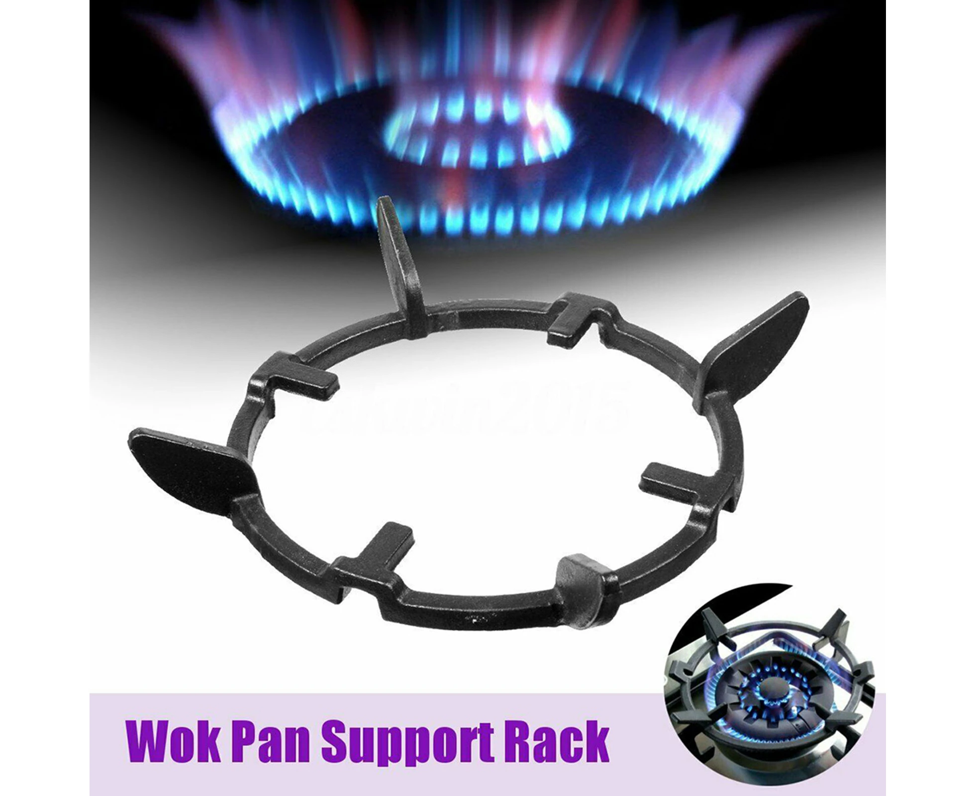 Wok Stand Stable Non Slip Iron Cast Iron Wok Ring for Microwave Ovens