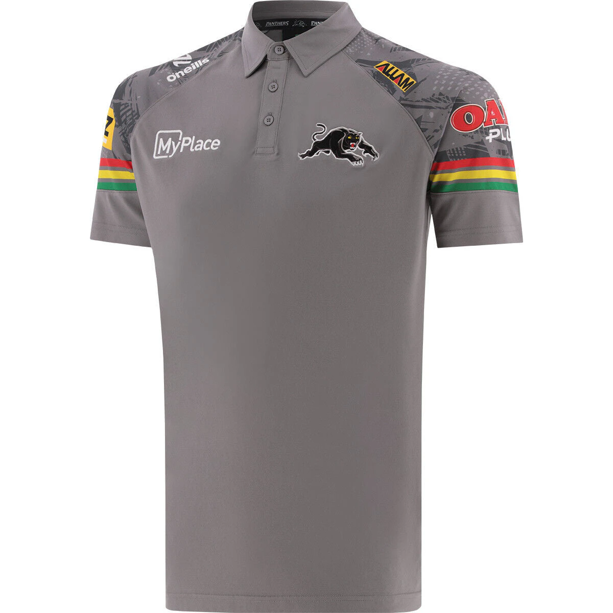 NRL 2024 Media Polo - Penrith Panthers - Grey - Adult - O'NEILLS