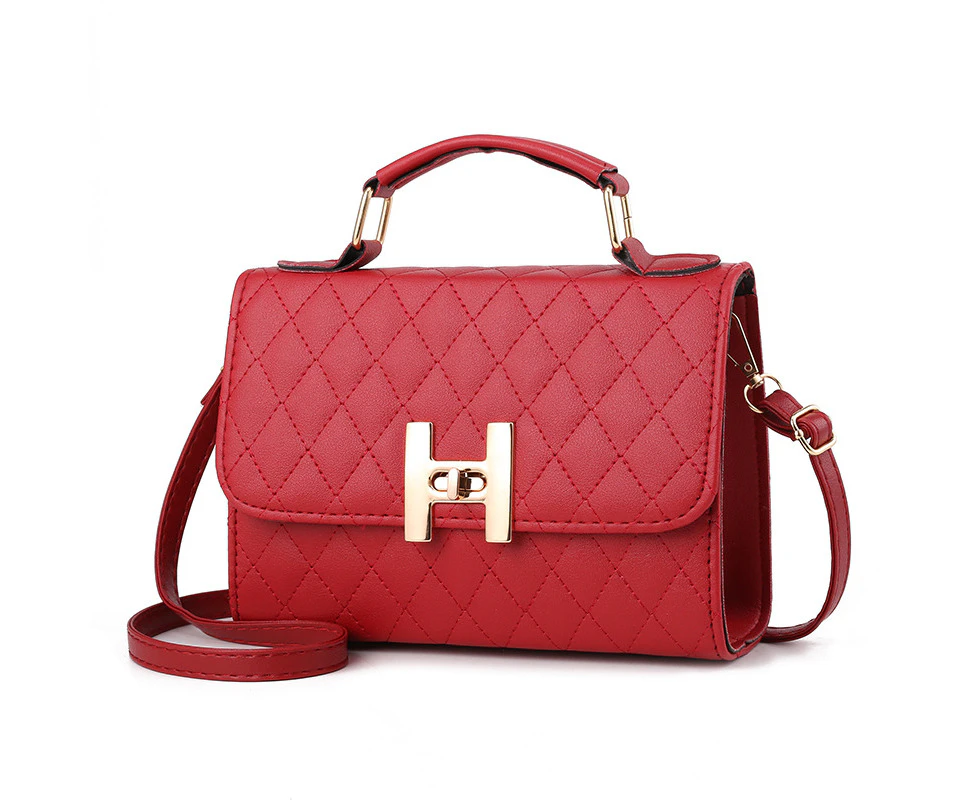 Crossbody Bags for Women Fashion Quilted Shoulder purse Classic Satchel Handbag scvbag40 - Burgundy