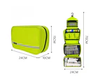 Versatile Foldable Waterproof Hanging Travel Toiletry and Cosmetics Bag - Orange