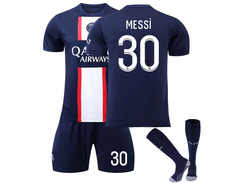 Kids Boys Football Full Kits Sportswear Workout Costume Soccer Training Suits - No.30