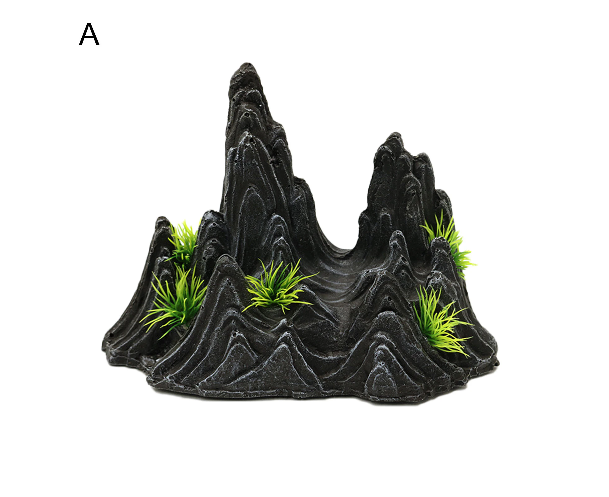 Resin Rockery Artificial Aquatic Plants Landscaping Ornament Beautiful Fake Rock Aquarium Decoration Home Decor-A