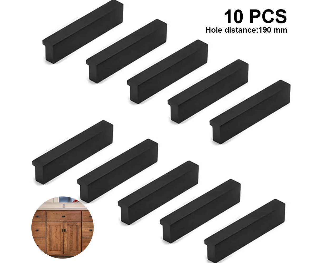 10pcs Furniture Handles Door Handles Kitchen Bar Handle Cabinet Handles Drawer Handles Kitchen Cabinet Handles for Kitchen Cabinets(Black)