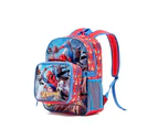 Marvel Spiderman Comic Kids Play Bag School Backpack w/Cooler Lunchbox Set