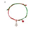 Christmas Bracelet Santa Claus Hand Knitted Unisex Tree Elk Snowflake Bracelet for Christmas
