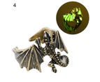 Luminous Ring Adjustable Rust-proof Copper Dragon Shaped Fashion Jewelry Ring for Boy-4#