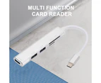 USB Hub Multifunctional TF/SD-card Reader 5-in-1 USB Hub 2.0 Type-C Multi Splitter Adapter Docking Station for Laptop