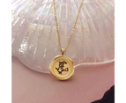 Gilding Cute Cartoon Witch Pendant Necklaces For Women Coin Tide Clavicle Necklace Gift